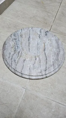 Pedra Natural Tampo de Mesa Bisotado 53cm