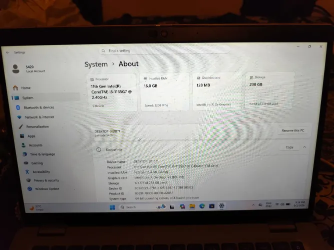 Notebook Dell Latitude 5420 i5 de 11ª Geração 16 GB DDR4 256 GB NVME