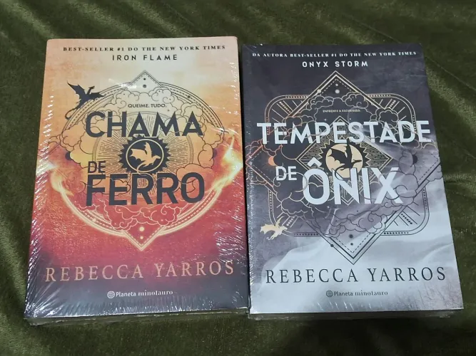 Quarta asa, Chama de ferro e tempestade de Onix livros coleção lacrado