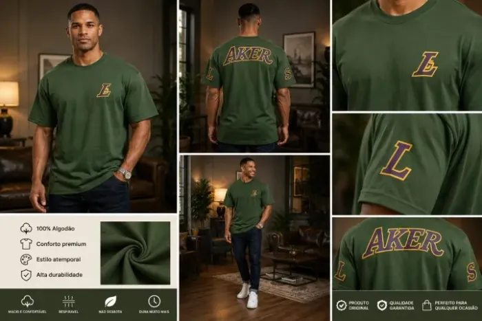 CAMISETA OVERSIZED 100% ALGODÃO MALHA SUEDINE - COR: VERDE - TAMANHO: GG