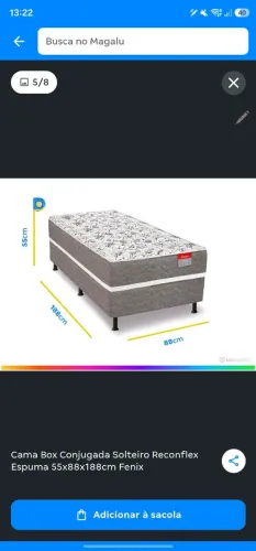 Cama box solteiro (NOVA)