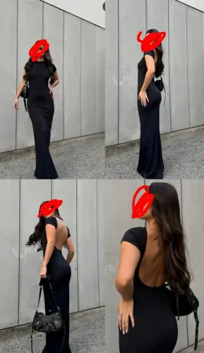 Vestido longo preto com costas nua