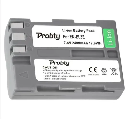 Bateria En-El3e Probty 2400 Mah El3 Para Câmeras Nikon D300 D100 D50 D70S D90 D700 D200