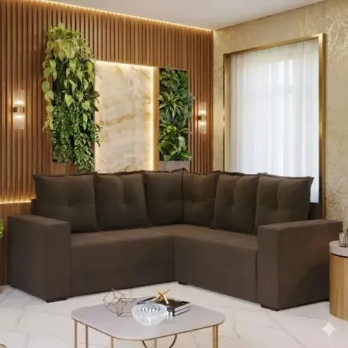 Sofa modelo de canto kaiki moveis 