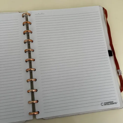 Caderno inteligente branco e rosê