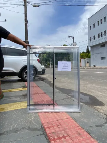 JANELA DE ALÚMINIO 2 FOLHAS 1.00X80 - MEGA PROMOÇÃO