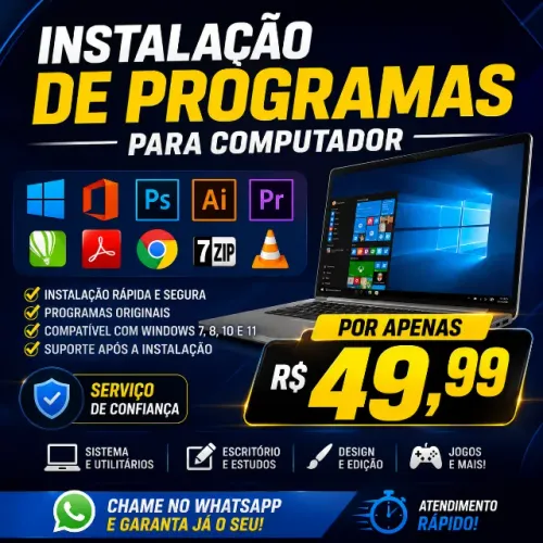INSTALAÇÃO DE PROGRAMAS PARA COMPUTADOR