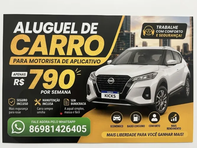 Locação de carro para motorista
