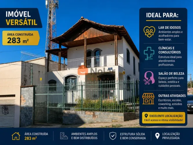 Casa comercial de 5 quartos com suíte para alugar no bairro Santa Tereza em Belo Horizonte