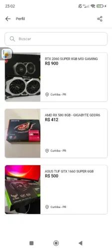 Cuidado golpista placa de vídeo, usa endereço fake e nome fake de Curitiba PR "vem pv"