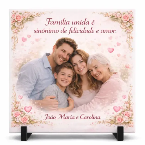 Azulejo Personalizado com Foto e Mensagem ? Presente Emocionante 20x20