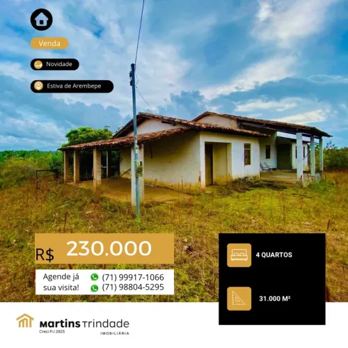 SITIO RURAL em CAMAÇARI - BA, COQUEIROS DE AREMBEPE