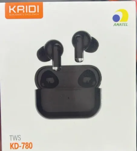 Fone De Ouvido Sem Fio In-ear Kaidi-780 Tws Bluetooth Branco Cor Preto