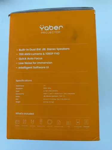 Projetor Yaber L2s 1080p Hd Wifi Bluetooth Portátil Branco 127v