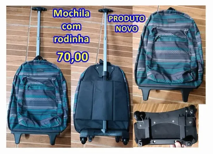 Mochila unissex de rodinha 