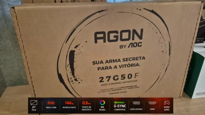 Monitor 27 Aoc Agon Full HD IPS 144hz 0,5ms novo lacrado com garantia!