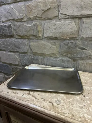 bandeja inox retangular 48x32 cm