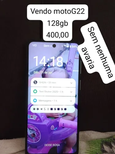 Vendo este moto g22 bem conservado Telefone *37