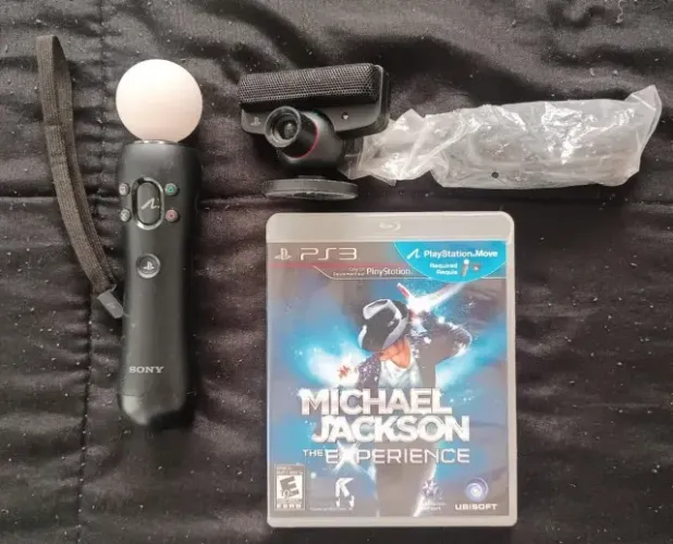 Kit Michael Jackson - The Experience + Controle Move Motion Câmera Game Ps3