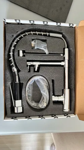 Torneira Gourmet de Cozinha Monocomando com Mola Flexível