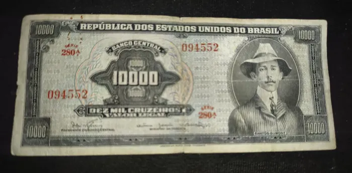 Cédula 10.000 cruzeiros Santos Dumont