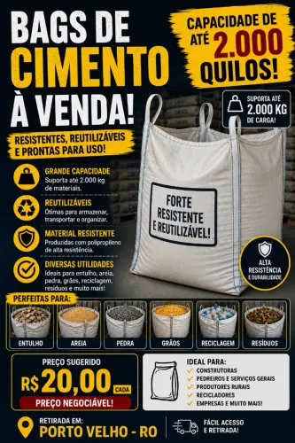 Saco (Bag grande) vazio de cimento