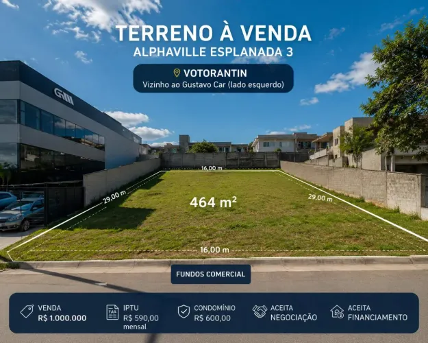 Terreno para Venda em Votorantim, Alphaville Nova Esplanada