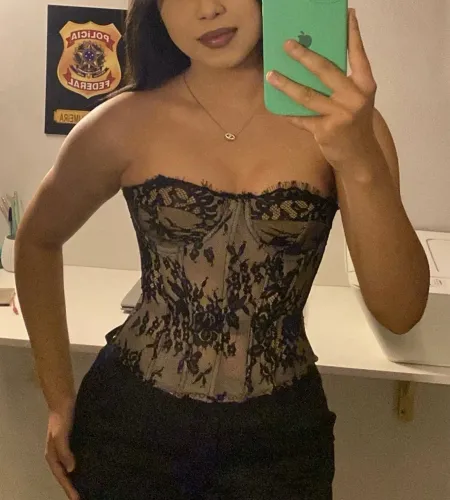 CORSET PRETO DE RENDA