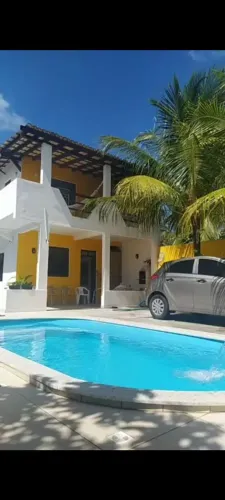 Casa temporada Arembepe com piscina, 2 quartos e garagem