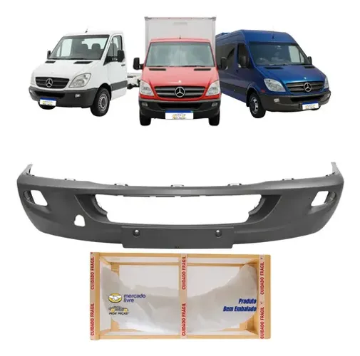 Parachoque Dianteiro Sprinter 2012 13 2014 15 2016 C/furo Preto