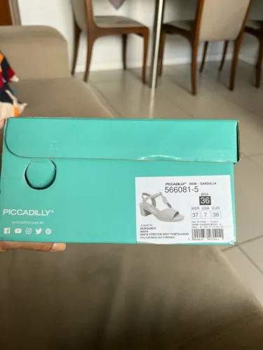 Sandália Piccadilly Bordô nº 36 | Linha Confort | Na Caixa