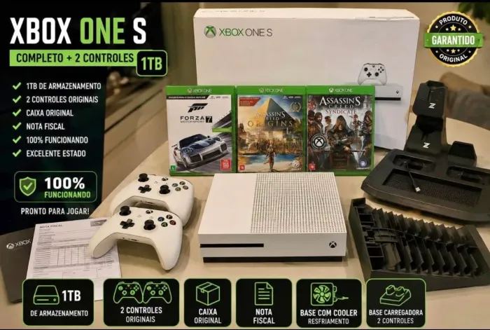 Xbox one S de 1tb muito bem cuidado