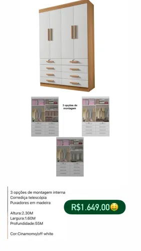Guarda Roupa Solteiro T282