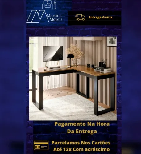 GRANDE PROMOÇÃO MESA EM L ESCRITÓRIO ENTREGA GRÁTIS 