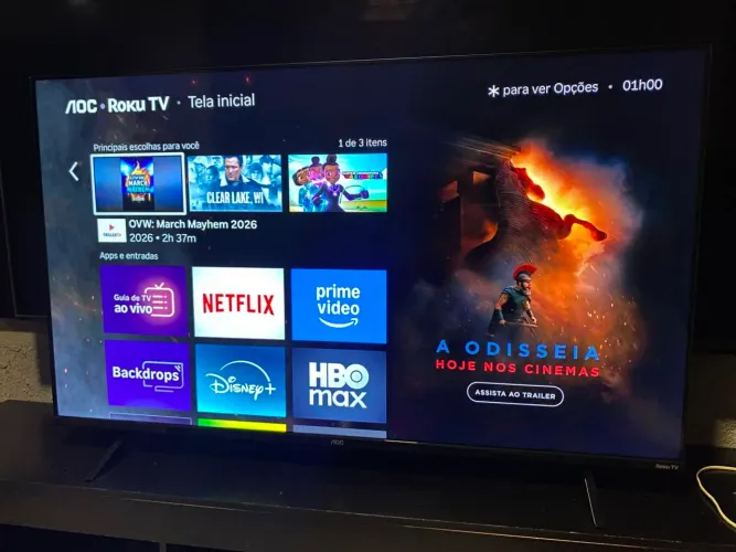 TV de 50 AOC com 12 meses de garantia