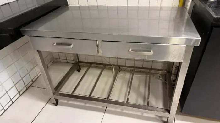 Mesa Inox Cozinha Industrial com gavetas