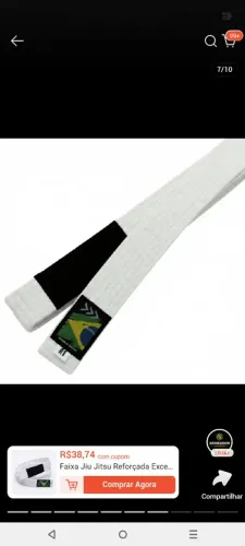 Faixa jiu jitsu adulto usada 