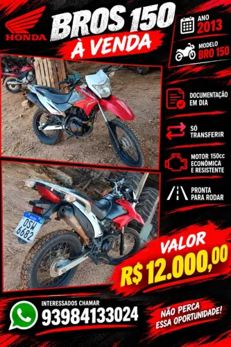 Bros 150 ótima moto