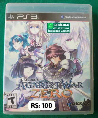 Record Of Agarest War Zero = R$: 100