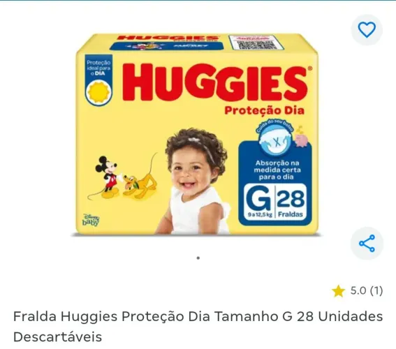 Fralda huggies proteção dia 28