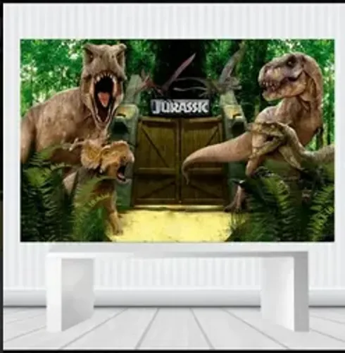 PAINEL JURASSIC WORLD - DECORAÇÃO FESTA INFANTIL