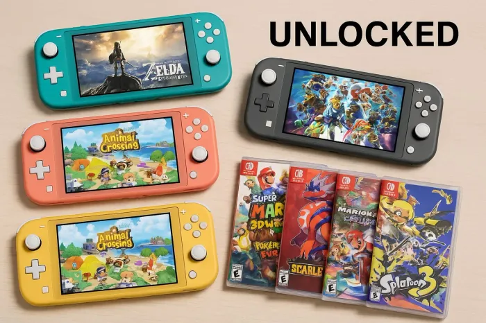 Nintendo Switch Lite NOVOS/DESBLOQUEADOS 128GB