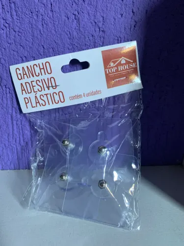 Kit 04 Prego/ Parafuso Suporte Autoadesivo Gancho Até 7kg