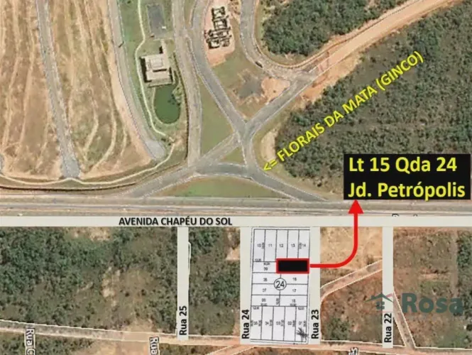 Terreno residencial Bairro Petropolis VG, em frente ao Florais da Mata, Várzea Grande
