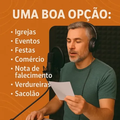 Gravação Comercial de Vinhetas e Propagandas Pra Carro De Som