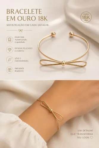 Bracelete ouro 18k 750