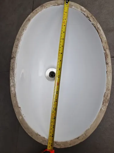 Bojo, cuba de embutir oval branca