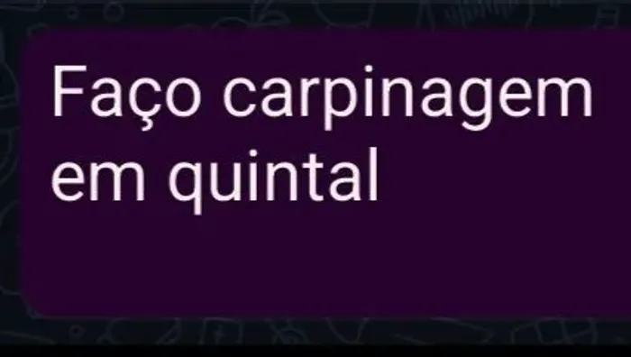 Carpinagem em quintal