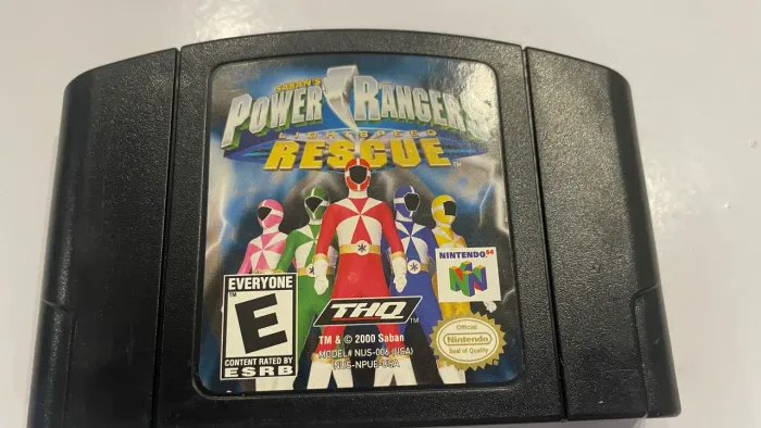 cartucho do jogo Saban's Power Rangers: Lightspeed Rescue