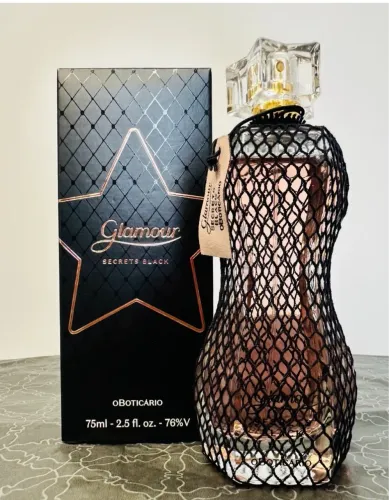 Perfume Glamour Secrets Black( promoção)